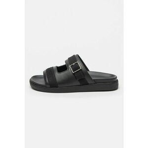 Papuci din piele cu model cu catarama imagine