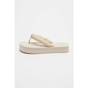 Papuci flip-flop din satin cu talpa flatform imagine