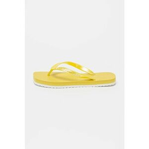 Papuci flip-flop cu logo in relief si varf patrat imagine