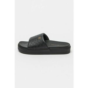 Papuci cu talpa flatform si model monograma imagine