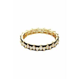 Bratara rigida placata cu aur de 18K si decorata cu zirconia imagine