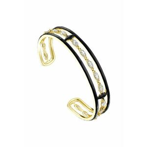 Bratara rigida placata cu aur de 18K si decorata cu zirconia imagine