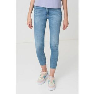 Blugi crop skinny cu talie inalta imagine