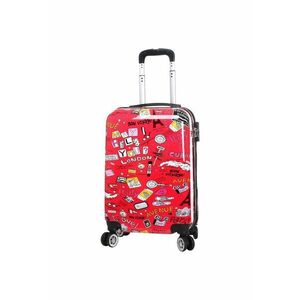 Troler Cabina - Policarbonat - 4 Roti Duble Detasabile - SW86820 - 52 cm - Rosu imagine