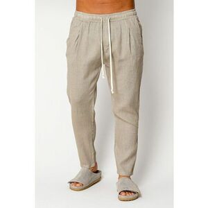 Pantaloni lung din IN cu snur Taupe I 17566 imagine