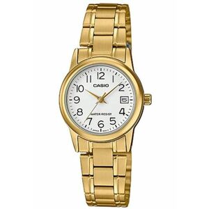 Ceas de dama LTP-V002G-7B2UDF - quartz Miyota - 24x30x9mm - cadran alb - bratara aurie imagine