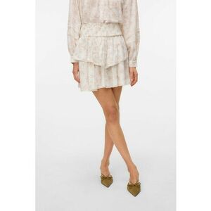 Fusta scurta stratificata cu model floral imagine