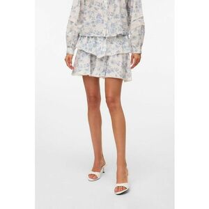 Fusta scurta stratificata cu model floral imagine