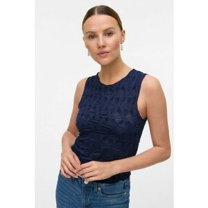 Top slim fit cu decolteu la baza gatului imagine