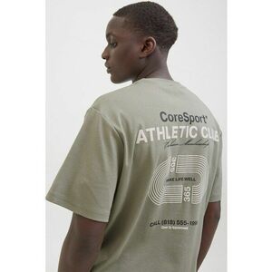 Tricou de bumbac cu text si imprimeu grafic pe partea din spate imagine