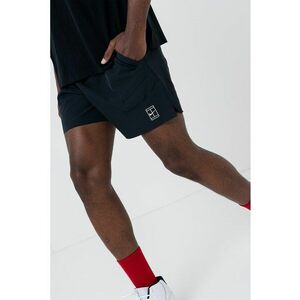 Pantaloni scurti cu banda elastica in talie si buzunare laterale - Negru - imagine