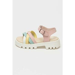Sandale cu catarama si model colorblock imagine