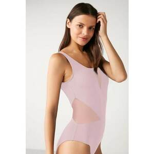 Costum de baie intreg cu segmente semitransparente imagine