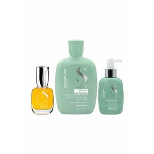 Set Alfaparf Semi di Lino Sampon Balancing - 250 ml + Tonic Energizant - 125 ml + Ulei Cristalli Liquidi 15 ml imagine