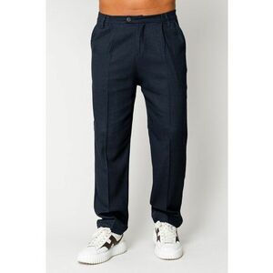 Pantaloni lung din IN cu nasture Navy 17626 imagine