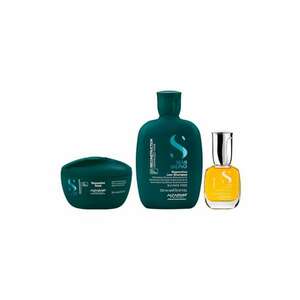 Pachet Alfaparf Semi di Lino Reconstruction cu Sampon 250 ml + Masca 200 ml + Ulei Cristalli Liquidi 15 ml imagine