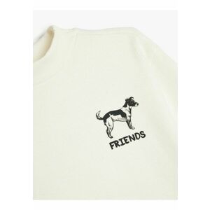Bluza de trening cu decolteu la baza gatului si model grafic imagine