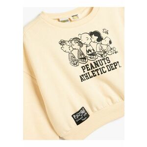 Bluza de trening cu decolteu la baza gatului si imprimeu cu Snoopy imagine
