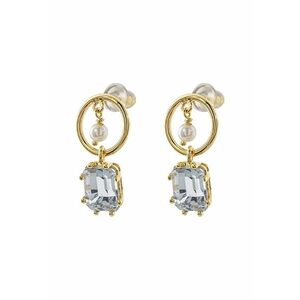 Cercei placati cu aur de 18K si decorati cu zirconia imagine