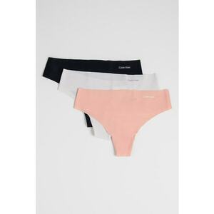 Set de chiloti tanga fara cusaturi cu logo - 3 perechi imagine