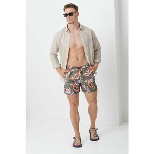 Pantaloni scurti de baie cu model si buzunare laterale imagine
