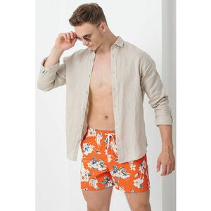 Pantaloni scurti de baie cu model si buzunare laterale imagine