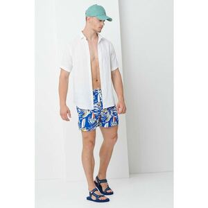 Pantaloni scurti de baie cu model si buzunare laterale imagine