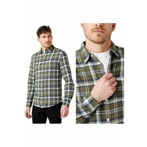 Camasa Barbati - Camasa Cu Maneci Lungi 1 Buzunar - M INTL - Verde - Croi Regular Fit - Inchidere Nasturi - Compozitie Material 100% Bumbac - Numar Buzunare 1 imagine