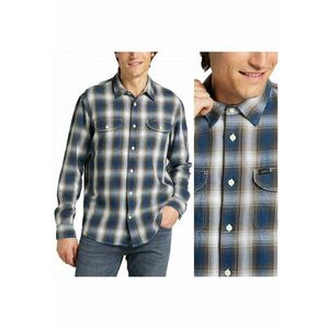 Camasa Barbati - Camasa De Lucru - M INTL - Verde Serpico - Croi Regular Fit - Inchidere Nasturi - Compozitie Material 100% Bumbac - Numar De Buzunare 2 imagine