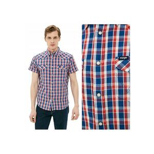 Camasa Barbati - Camasa Western Cu Maneci Scurte - M INTL - Multicolor - Croi Regular Fit - Inchidere Capse - Numar Buzunare 2 - Compozitie Material 100% Bumbac imagine
