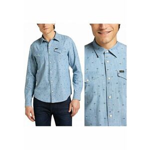 Camasa Barbati - Clean Reg Western - S INTL - Albastru - Croi Regular Fit - Inchidere Capse - Compozitie Material 100% Bumbac - Numar De Buzunare 2 imagine