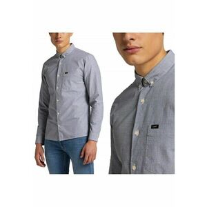 Camasa Barbati - Slim Button Down - M INTL - Gri - Croi Slim Fit - Inchidere Butoni - Compozitie Material 100% Bumbac - Numar Buzunare 1 imagine