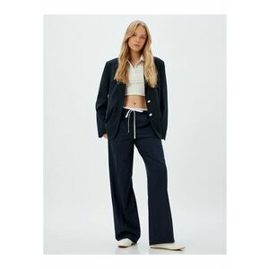 Pantaloni drepti cu snur in talie imagine