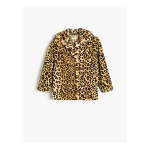 Haina din blana sintetica cu animal print imagine