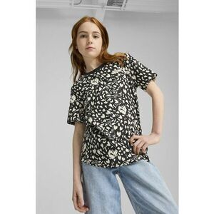 Tricou cu decolteu la baza gatului si imprimeu grafic imagine