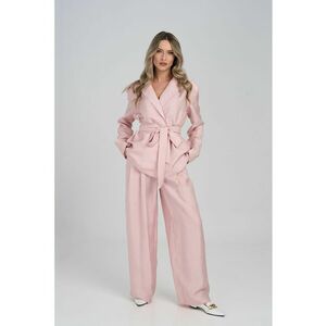 Pantaloni din amestec de in cu pliuri imagine