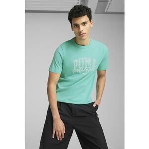 Tricou cu decolteu la baza gatului si imprimeu logo imagine