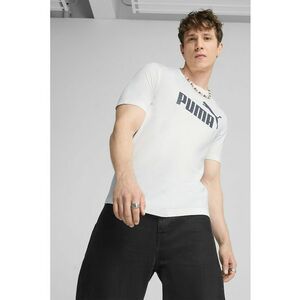 Tricou din bumbac cu decolteu la baza gatului si logo imagine