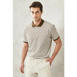 Tricou polo texturat cu buzunar aplicat imagine