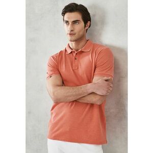 Tricou polo slim fit cu fenta cu nasturi imagine