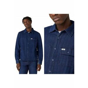 Camasa Barbati - Overshirt Cu Maneci Lungi - M INTL - Albastru - Croi Regular Fit - Inchidere Nasturi - Compozitie Material 100% Bumbac - Numar Buzunare 2 imagine