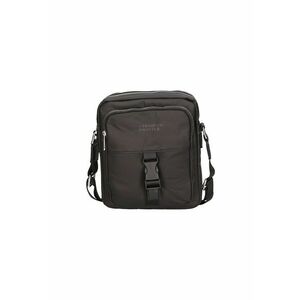 Geanta crossbody cu bareta logo - Negru imagine