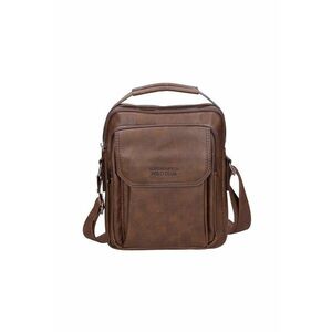 Geanta crossbody de piele ecologica - Maro inchis imagine