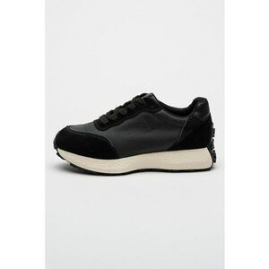 Pantofi sport uni cu detalii de piele intoarsa imagine