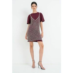Rochie-tricou dreapta cu decolteu la baza gatului imagine