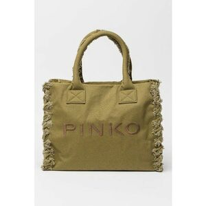 Geanta shopper cu logo si franjuri imagine