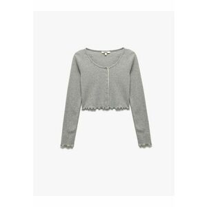 Bluza crop cu decolteu rotund imagine