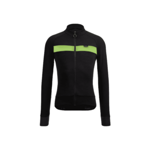 Bluza ciclism barbati Adapt Wool FW 2023 Negru/Verde imagine