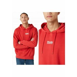 Hanorac Barbati - Hoodie - L INTL - Rosu - Croi Regular Fit - Inchidere Fara - Compozitie Material 100% Bumbac - Numar Buzunare 2 imagine