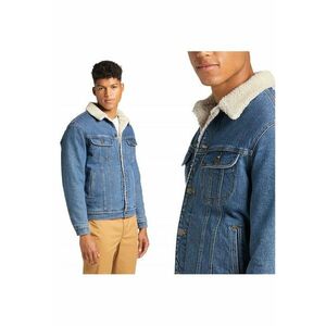 Jacheta Din Denim - Jacheta Sherpa - M INTL - Albastru - Croi Regular Fit - Inchidere Nasturi - Numar De Buzunare 4 - Compozitie Material 99% Bumbac - 1% Elastan imagine